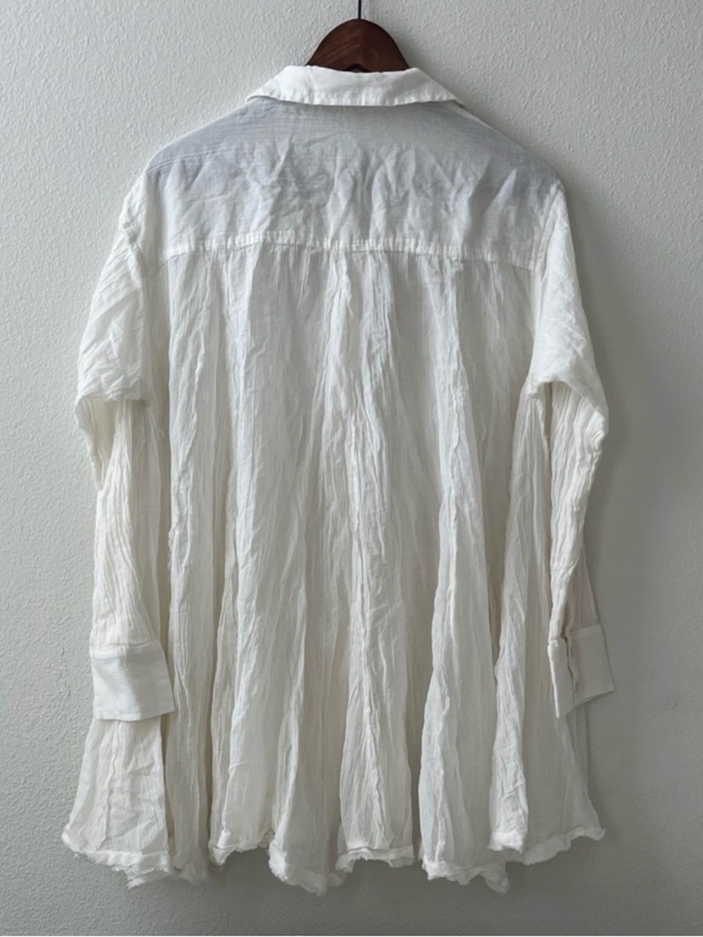 NWOT Free People Lightweight Button-Front Shirt Dress - Picture 4 of 6